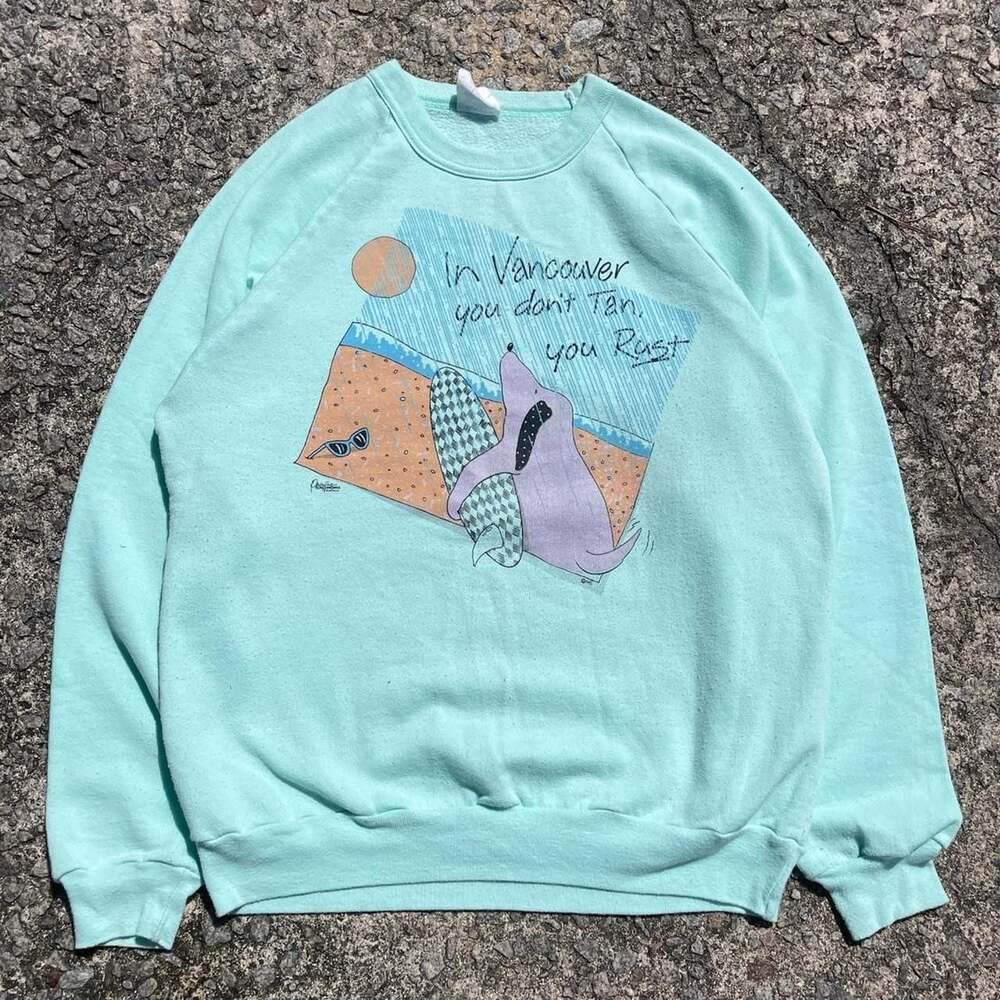 Bonne Expérience Vintage 1980s Vancouver Dog Graphic Sweatshirt Large